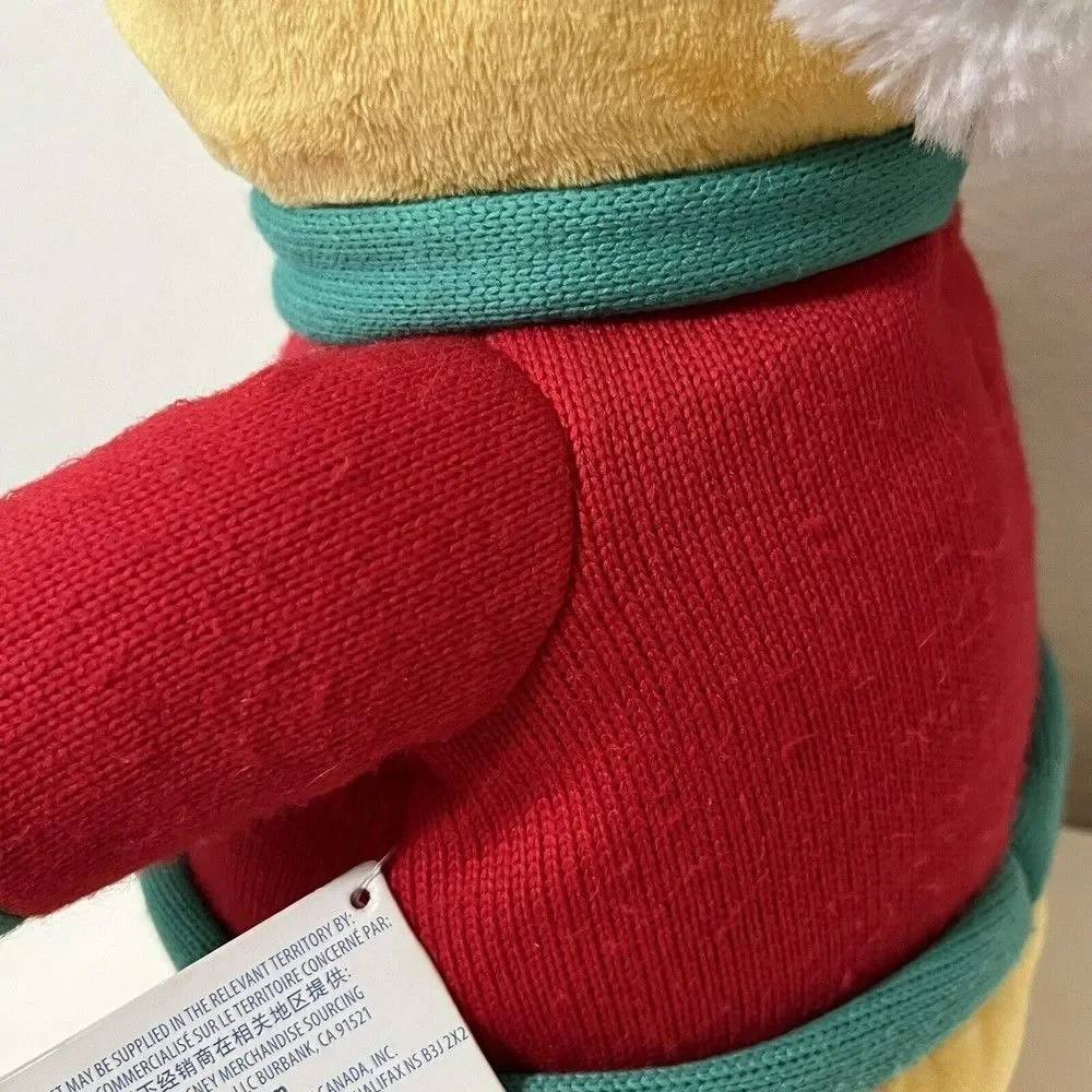 Disney Store Winnie the Pooh Christmas Bear Plush Fa La La Sweater w/ Tag